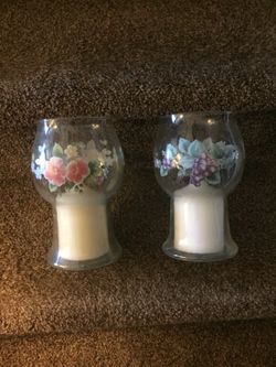 Two nice Decorative Glass Candle Holder’s
