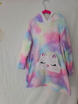 Girls Fuzzy Fleece Hoodies Casual Sweatshirt Sherpa Pullover with Kangaroo Pockets