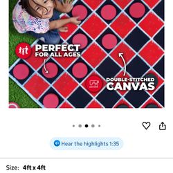 Giant Checkers Game – 4ft x 4ft