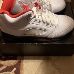 Air Jordan 5 Retro Fire Red Silver Tongue 2020 Men