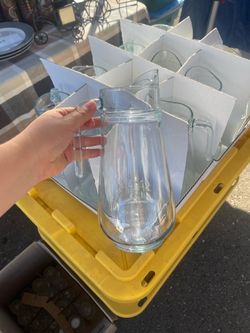 Clear Glass water pitchers