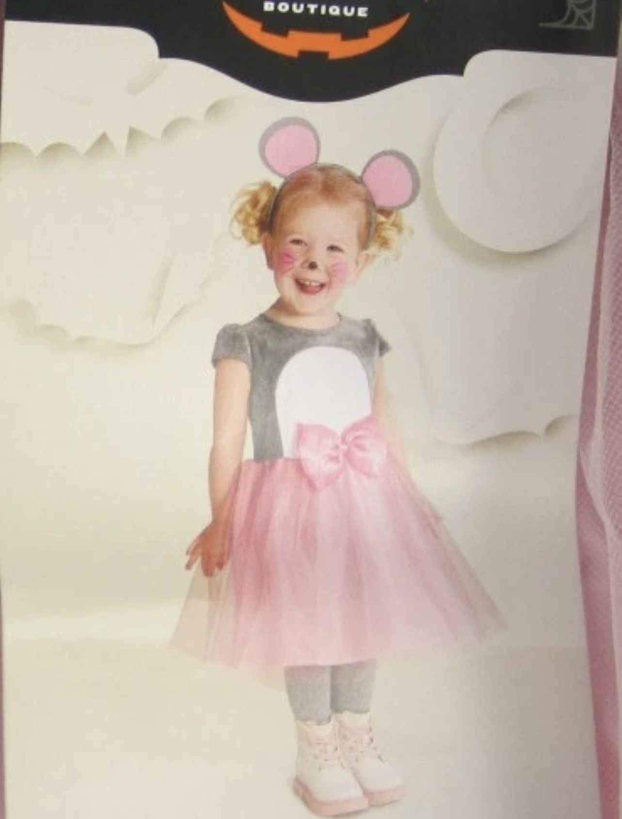 Super CUTE Halloween MOUSE Toddler Costume w/Pink Skirt 4T-5T Hyde And Eek NEW NWT!