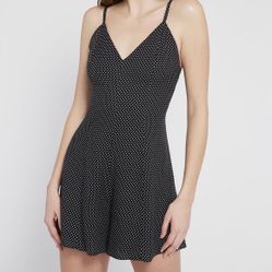 Medium/Large Black Polka Dot Mini Slip Dress