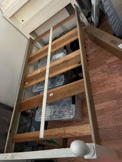 Bed frame for kids with headboard