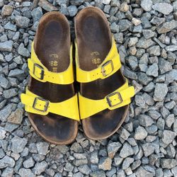 Yellow Birkenstock Shoes Size 40 Great For Women 