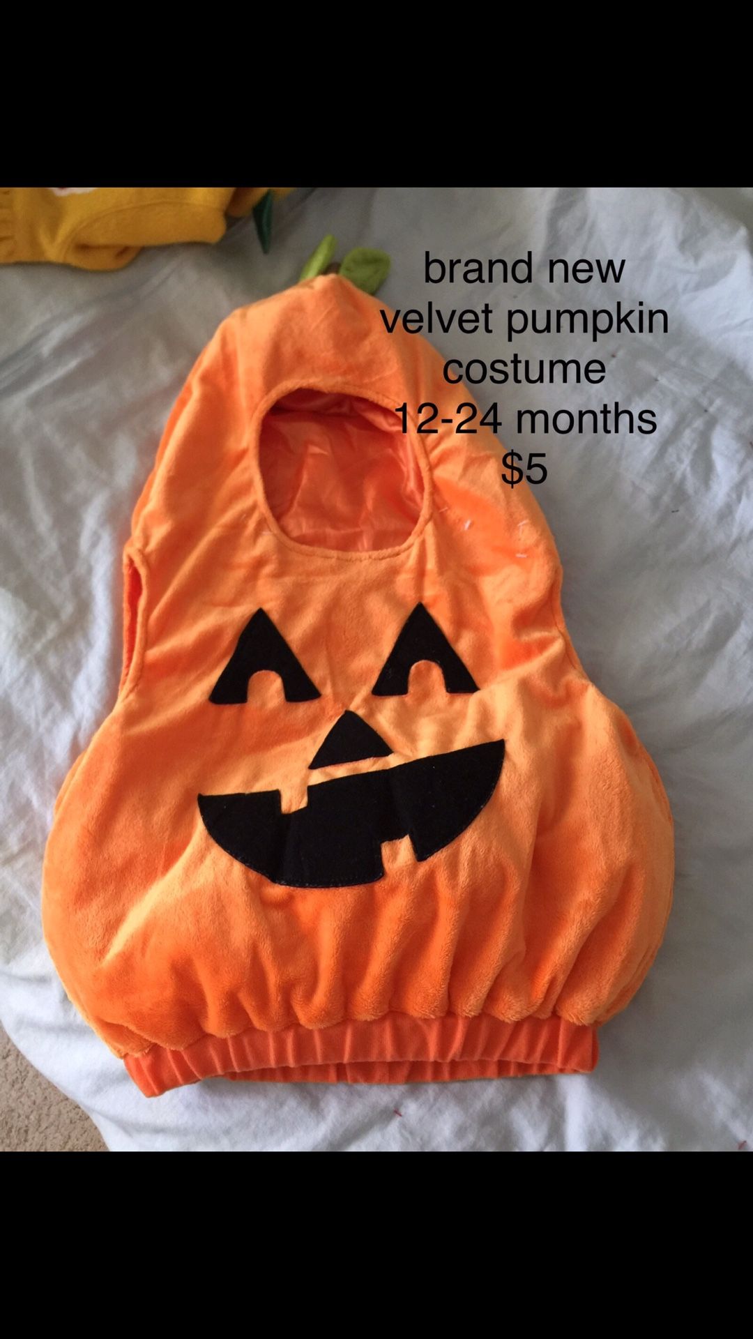 New Halloween Costume Velvet Pumpkin