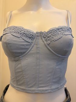 Blue top with zipper on the side size small worn once $10
