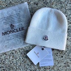 MONCLER OFFWHITE BEANIE $100