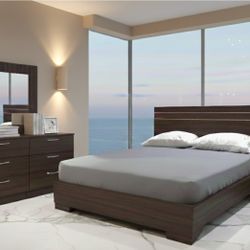 4 PC BEDROOM SET NEW IN BOX (MATTRESS AND CHEST SOLD SEPARATELY)