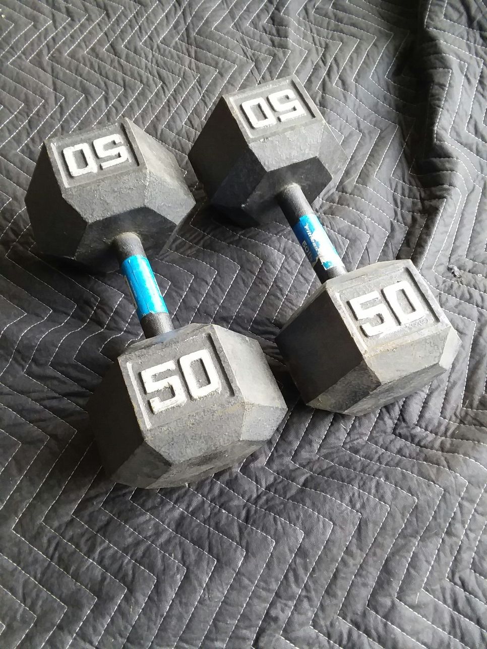 Pair or 50Lb Hex Dumbbells. $70