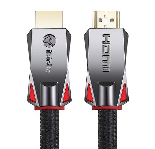 4K HDR HDMI Cable 25 Feet 18Gbps 4K60Hz (4:4:4, HDR10, ARC, HDCP 2.2) 1440p 144Hz, High Speed Ultra HD Bi-Directional Cord Compatible with Apple-TV Ps