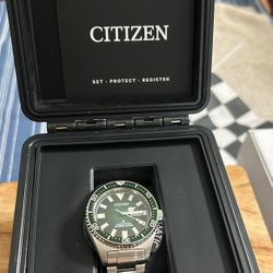 Citizen Automatic Men's Promaster Dive Sea Auto Silver-Tone Stainless Steel Bracelet Green Dial