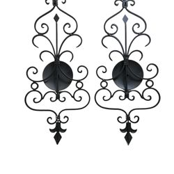 23” Metal Wall Candle Sconce Holder Set of 2 Hanging Wall Mounted Candle Sconces