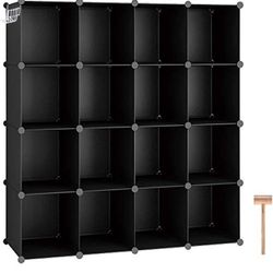 Cube Storage Organizer, 16-Cube Shelves Units for Closet, Plastiص