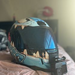 9 Lives — Icon Full Face Glow in the Dark Helmet — XL