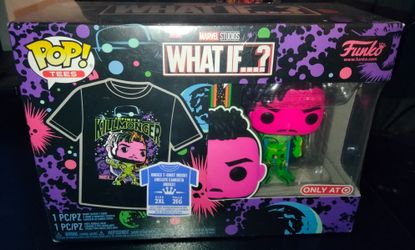 Pop! Tees WHAT IF...? Killmonger Pop and 2XL Unisex T-Shirt 