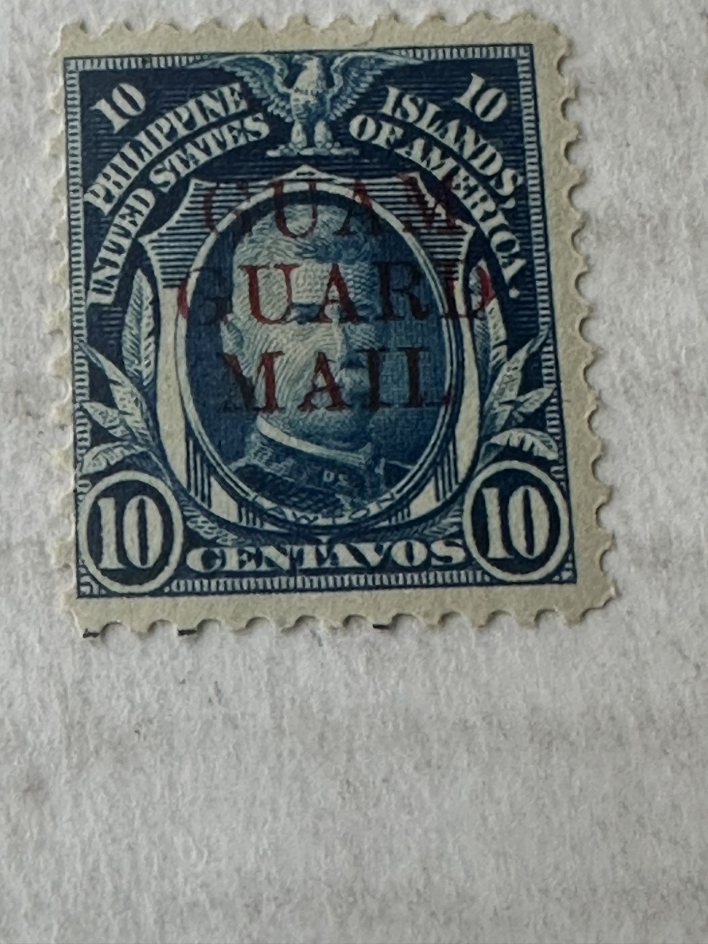 Guam Guard Mail 10 Cent Stamp Mint Hinged United States 