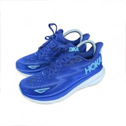 Size 7.5B HOKA Clifton 9 Blue / Vibrant Blue Road women Running Shoes