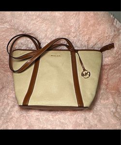 Michael Kors Canvas and Leather Tote Bag
