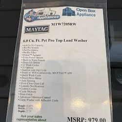 Maytag® Pet Pro 5.3 Cu. Ft. Midnight Steel Impeller Top Load Washer