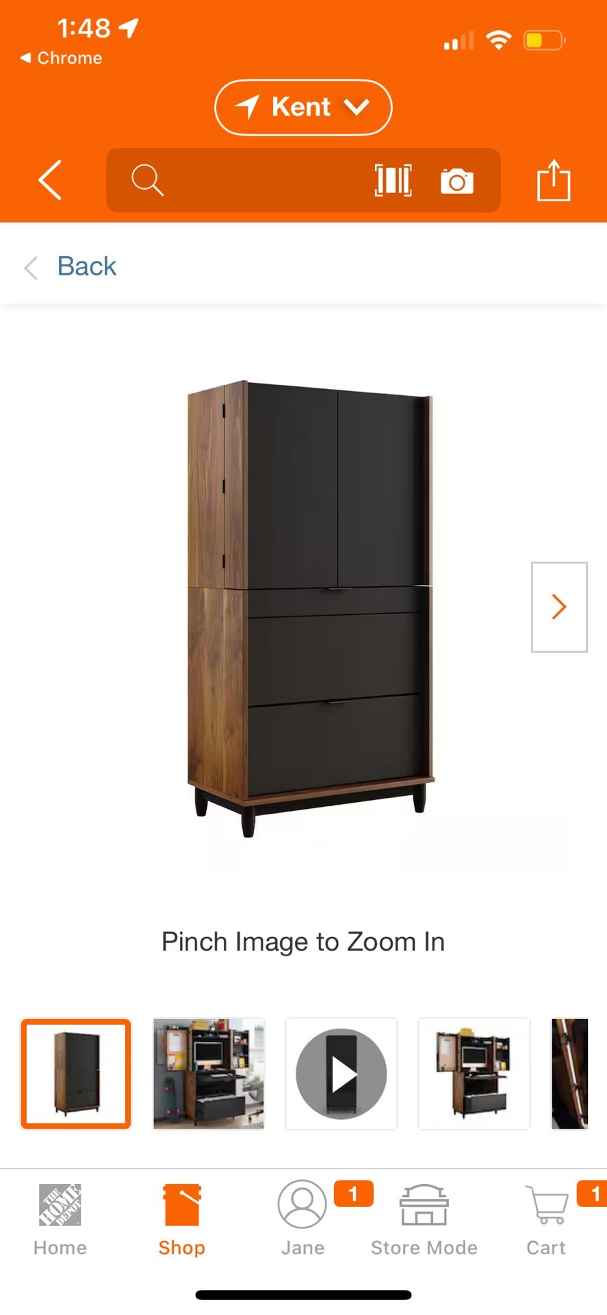 Hideaway Secretary desk Cabinet