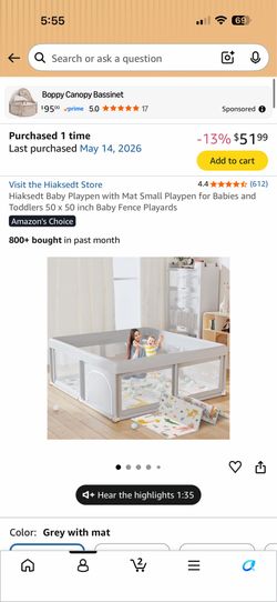 Baby Play Pen with Mat