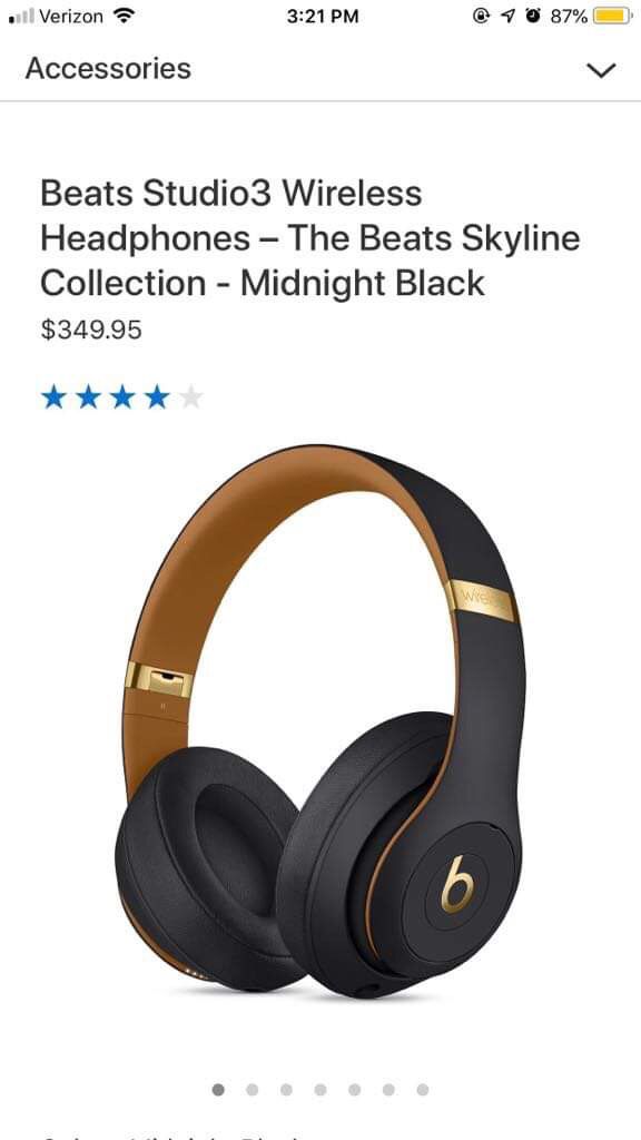 Beats Studio3 Bluetooth Wireless Over-Ear Headphones with Mic - Noise-Canceling - Midnight Black