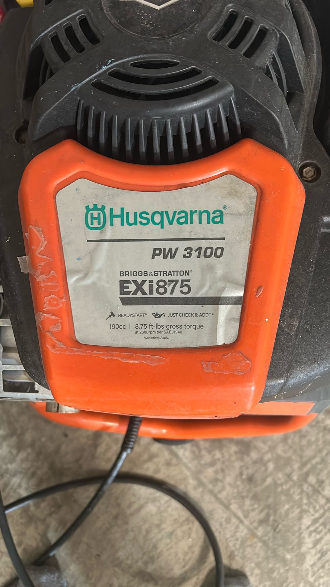 Husqvama Water Pressure