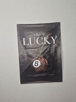 Lucky 8 Ball Cherry Leopard Poster Canvas Wall Art Y2K Aesthetic Trendy Unframed
