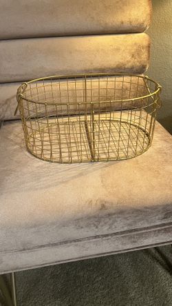 Gold Metal Basket Large Wedding