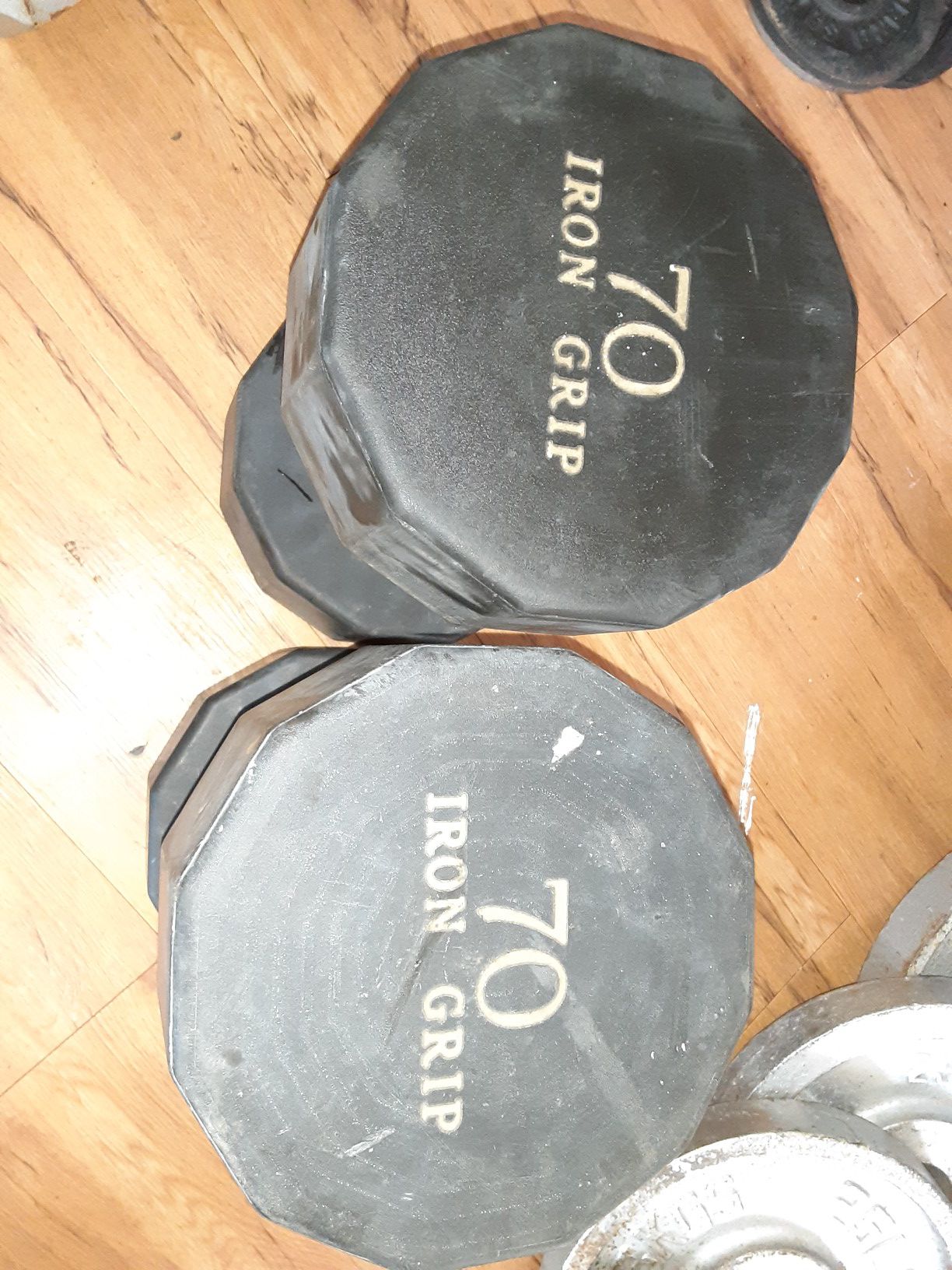 70 lbs commercial dumbbells