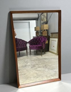 TERRIFIC DANISH MODERN TEAK MIRROR