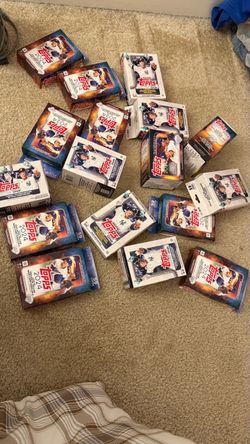 Baseball cards already opened box