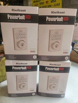Kwikset Powerbolt 250 10-Button Keypad Satin Nickel Transitional Electronic Deadbolt Door Lock