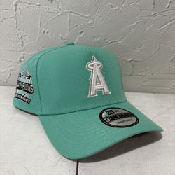 MLB New Era Anaheim Angels Teal 2002 World Series Champions Patch 9forty SnapBack Hats 