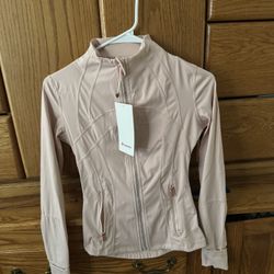 Lululemon define jacket (pink and gold)