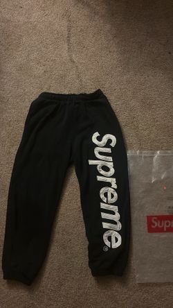 Supreme Black Sweatpants Joggers Size Medium