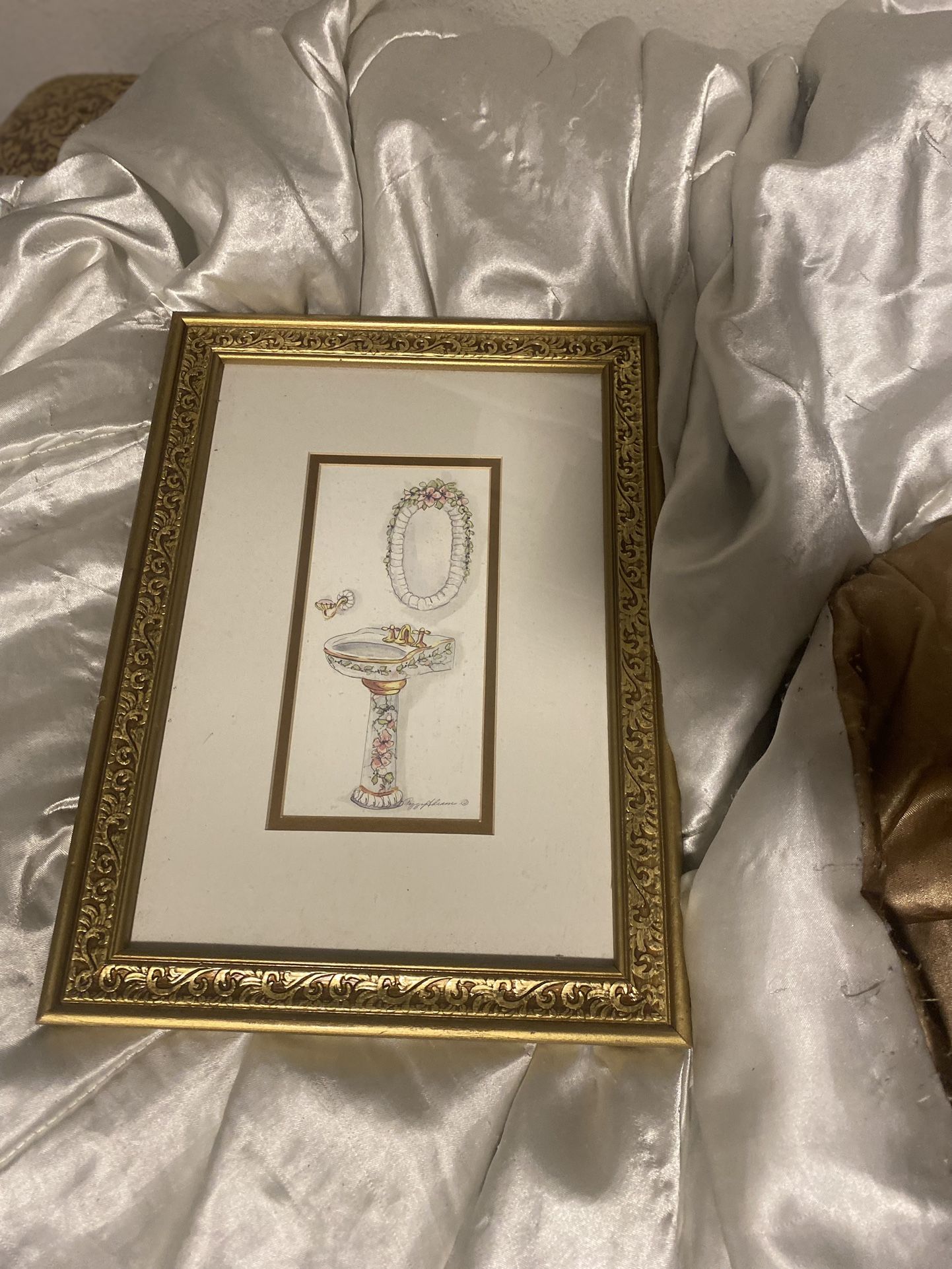 Cute Framed Bathroom Painting Peggy abrams