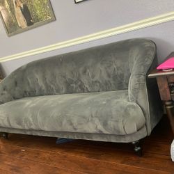 Gray Velvet Sofa