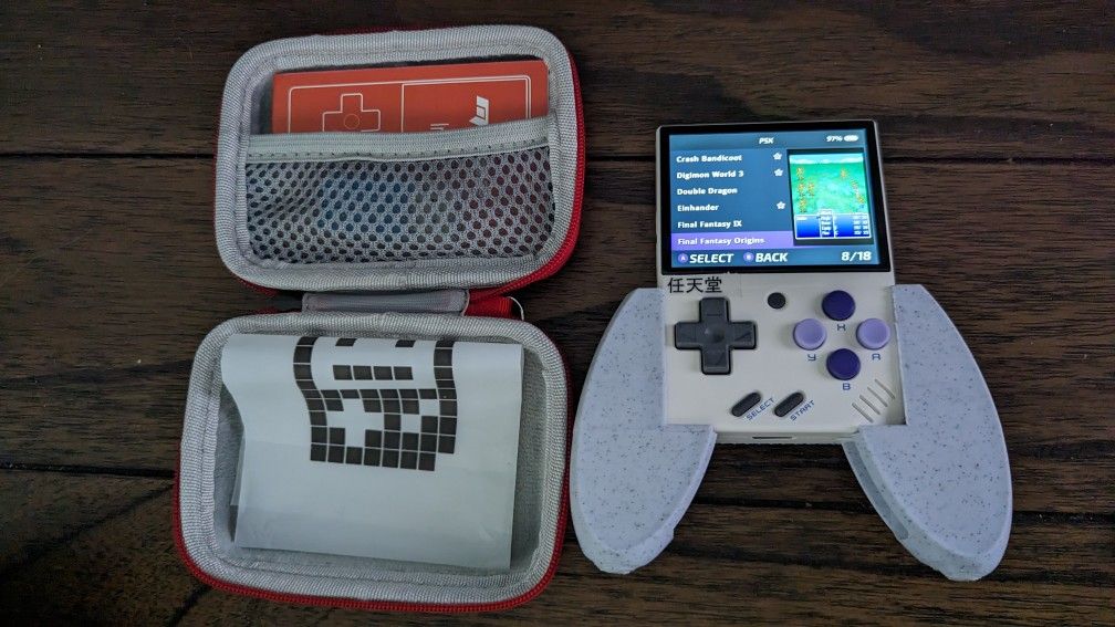 Miyoo Mini V2/V3 Onion OS v4.1.4, Hard Shell Case, Ergonomic Gamepad, 64GB