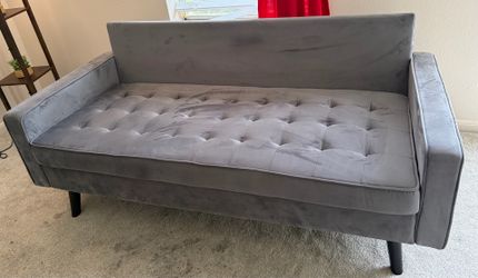 Brumback 70” velvet square arm sofa