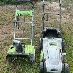 Electric Snowblower Or Electric Lawnmower 