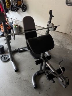 Olympic Weight Bench and Squat Rack Set