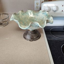 Tall Antique Vintage Tabletop Bowl