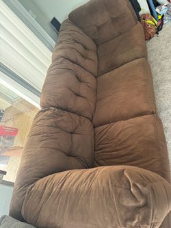 Brown Microfiber Tufted Sofa - $100 OBO