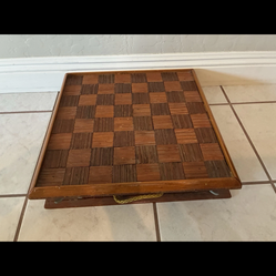 Vintage Hand Crafted Bamboo Chess Set. Trench Art. Complete Set. Good Condition