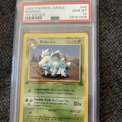 Pokemon 1st Edition PSA 10 Nidorina 