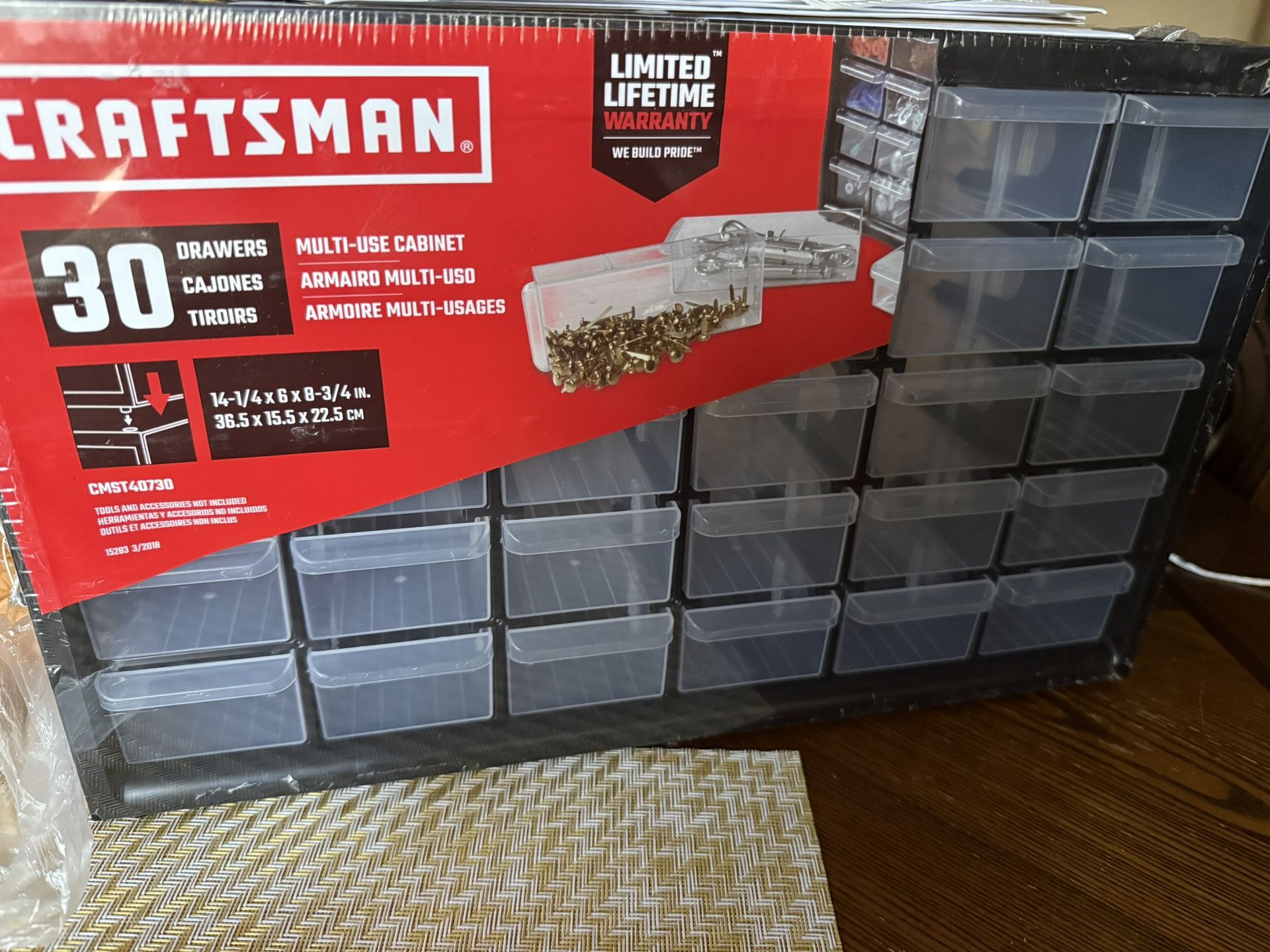 CRAFTSMAN Storage Organizer, 30 Small Drawer Modular Storage System, Easily Stackable (CMST40730)