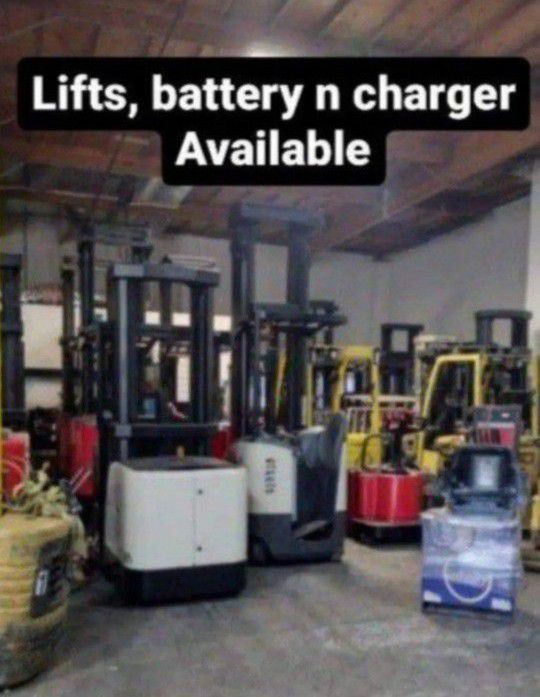 Forklift, Reaches, Pallet Jack, Battery, Charger, More!