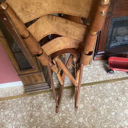 Vintage rocking chair folded up